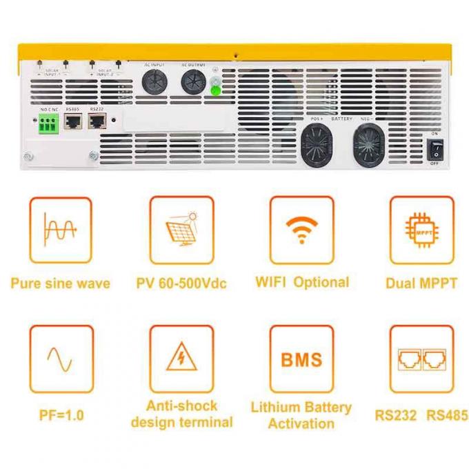 Pure Sine Wave Solar Inverter Off Grid 48V Single Phase Hybrid 8.5kw ...
