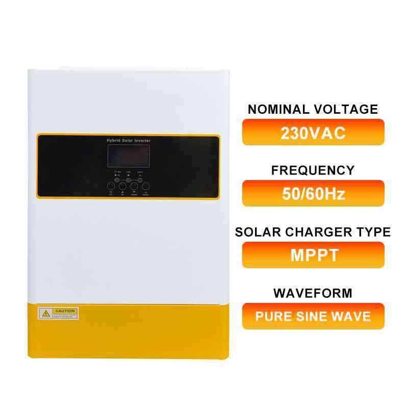 48V 6.2kW Hybrid Solar Inverter Single Phase Pure Sine Wave Off Grid ...