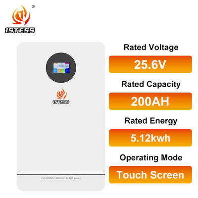 25.6V 200Ah 5.12Kwh Home Energy Storage Battery Pack Lifepo4 Lithium Ion Battery