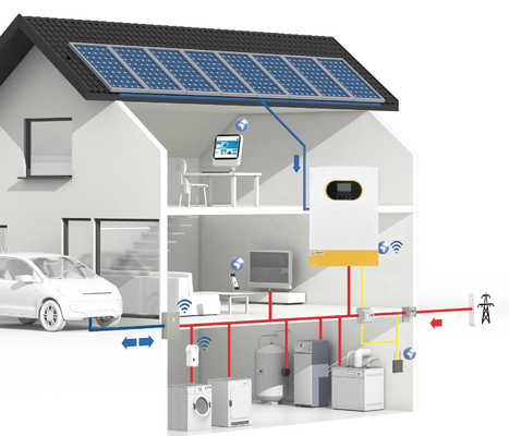 48V 5.5kw Solar Hybrid Inverter On/Off Grid 6.2KW Hybrid Inverter Frequency 50Hz/60Hz