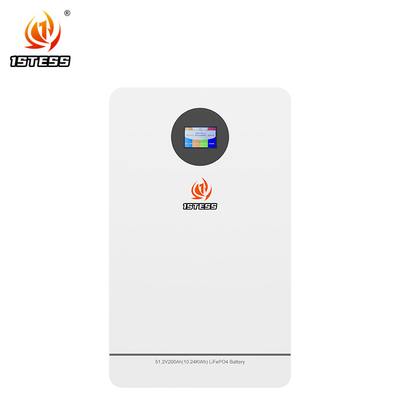 High Capacity 200Ah 51.2V 10.24kwh Lifepo4 Powerwall Wall-mounted Energy Storage Lithium Ion Battery 6000 Cycles