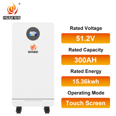 300Ah Residential ESS Battery 51.2V 15.36kWh With Built-In Wheels