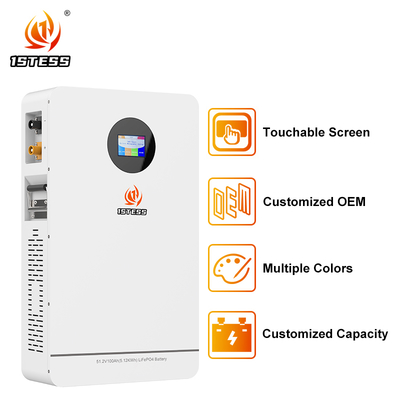 5.12kWh Wall-Mounted ESS 51.2V 100Ah >6000 Cycle Life