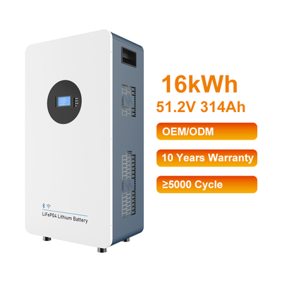 All in One Home Battery Pack 51.2V 314Ah 16kWh Solar Energy Storage System Stackable