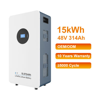 Safe All in One Wall Mounted 48V 314Ah 15kWh Lifepo4 Lithium Battery Pack For Home Energy Storage System