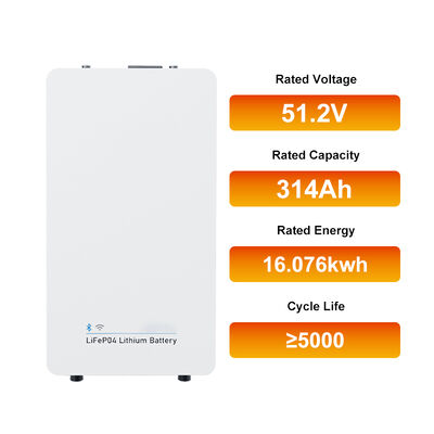 Flexible Parallel Connection All in One Wall Mounted 51.2V 314Ah 16KWh Lifepo4 Lithium Battery Home Energy Storage Pack