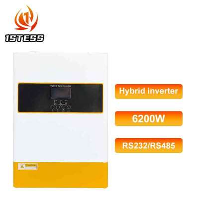 48V 6.2kW Hybrid Solar Inverter Single Phase Pure Sine Wave Off Grid Solar Inverter MPPT EQ Function to Optimize Battery Life