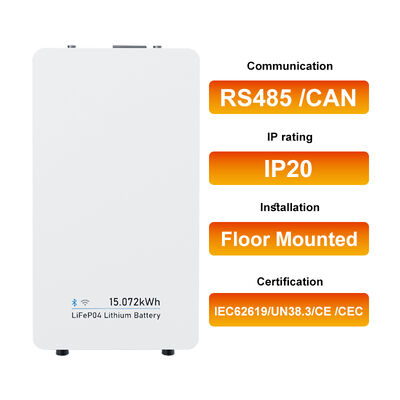 48V 314Ah 15kwh LiFePO4 Lithium Battery Pack All in One Wall Mounted Home Energy Storage Unit