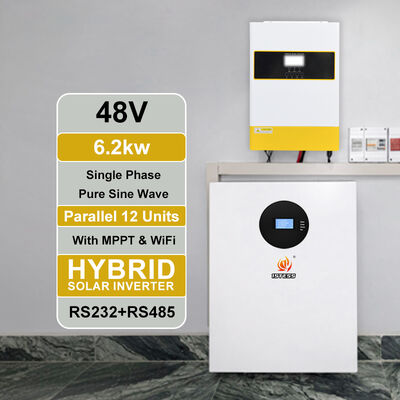 120A MPPT Solar Inverter 6.2KW 12 Units Parallel Capable 10ms Transfer Time