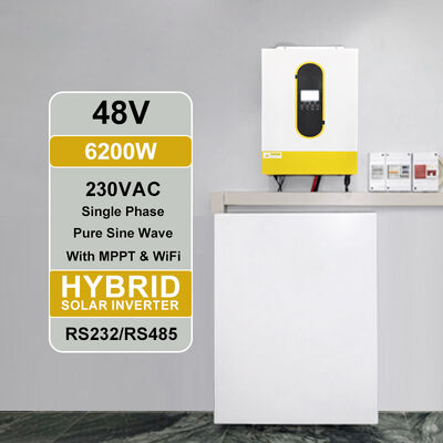 High Power Off Grid Solar Inverter 6200W 500V MPPT 120A Pure Sine Wave Dual Output