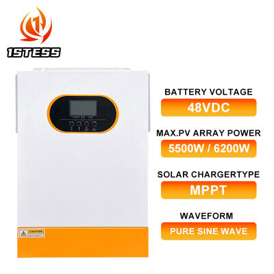 Off Grid Hybrid Solar Inverter featuring lithium BMS and RS485 communication port optimized for residential solar power management